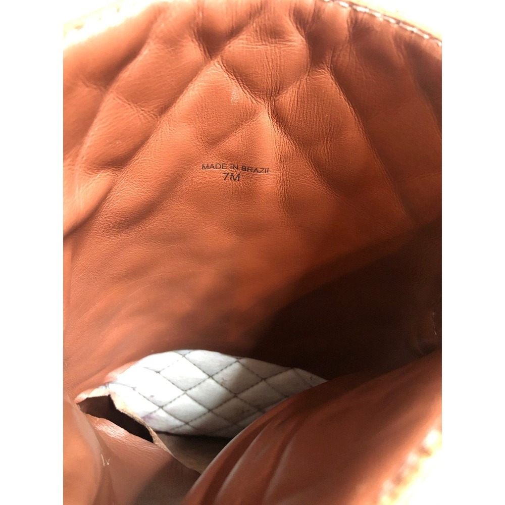 Kate Spade Sutton Brown Quilted Leather Riding Boots Equestrian Size 7M - Flawed - Picture 8 of 8